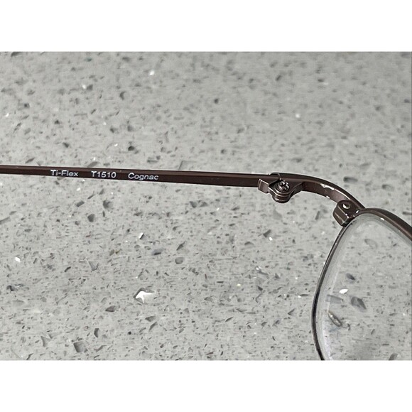 Ti-Flex Eyeglasses Frames ONLY T1510 Cognac Full rim 55-18-145 brown main image 3